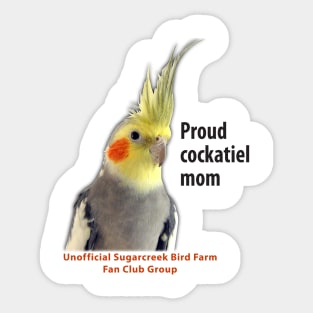 Cockatiel 3 - black type Sticker